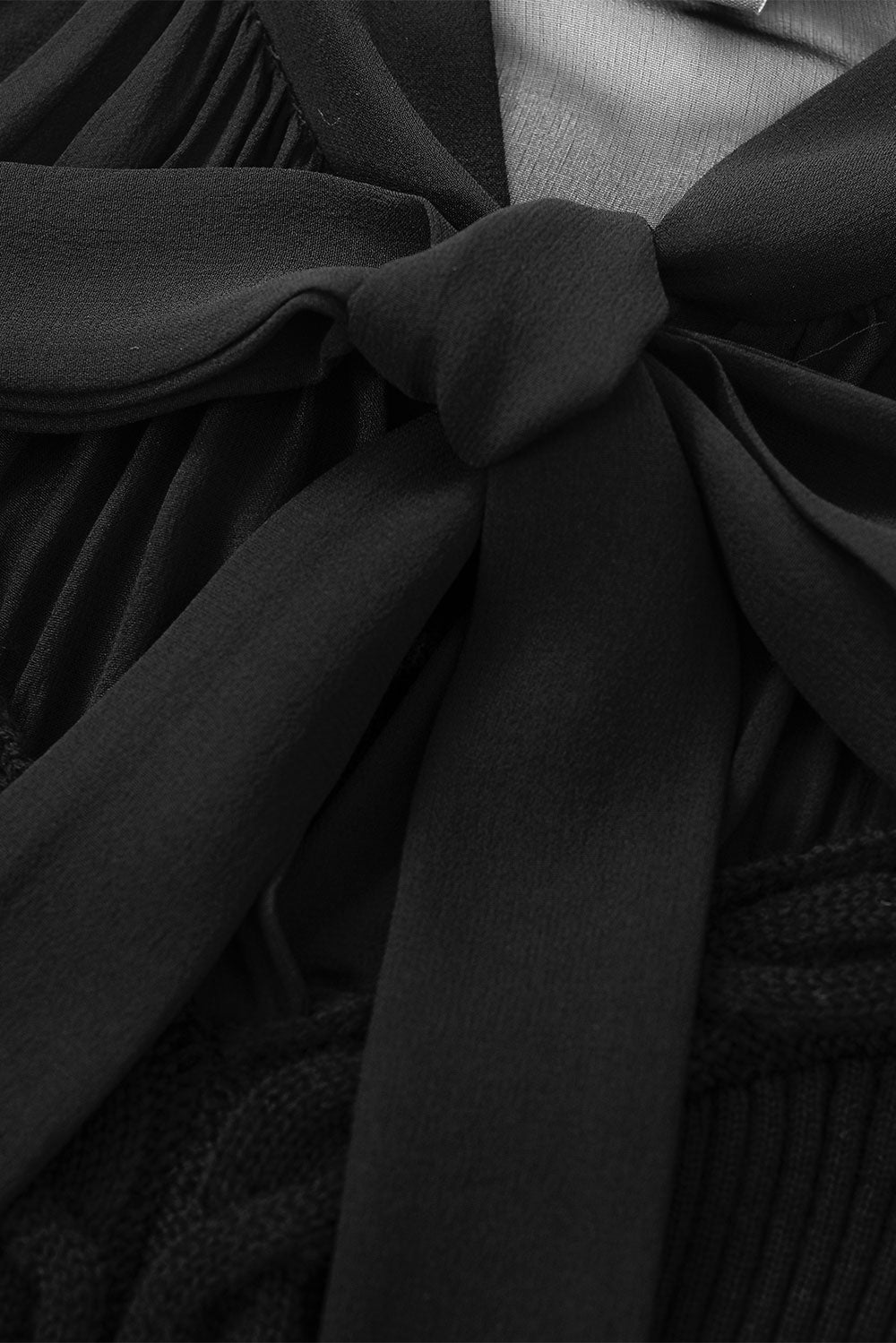 MARYLING Noir Sculpted Long-Sleeve Contour Sweaters