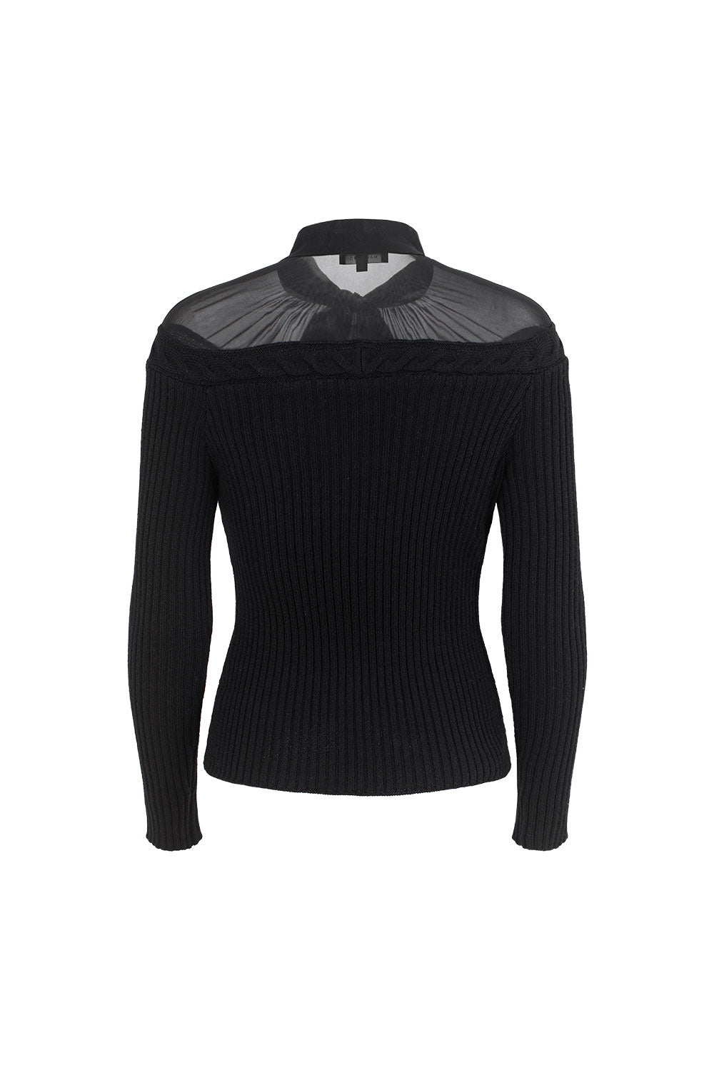 MARYLING Noir Sculpted Long-Sleeve Contour Sweaters
