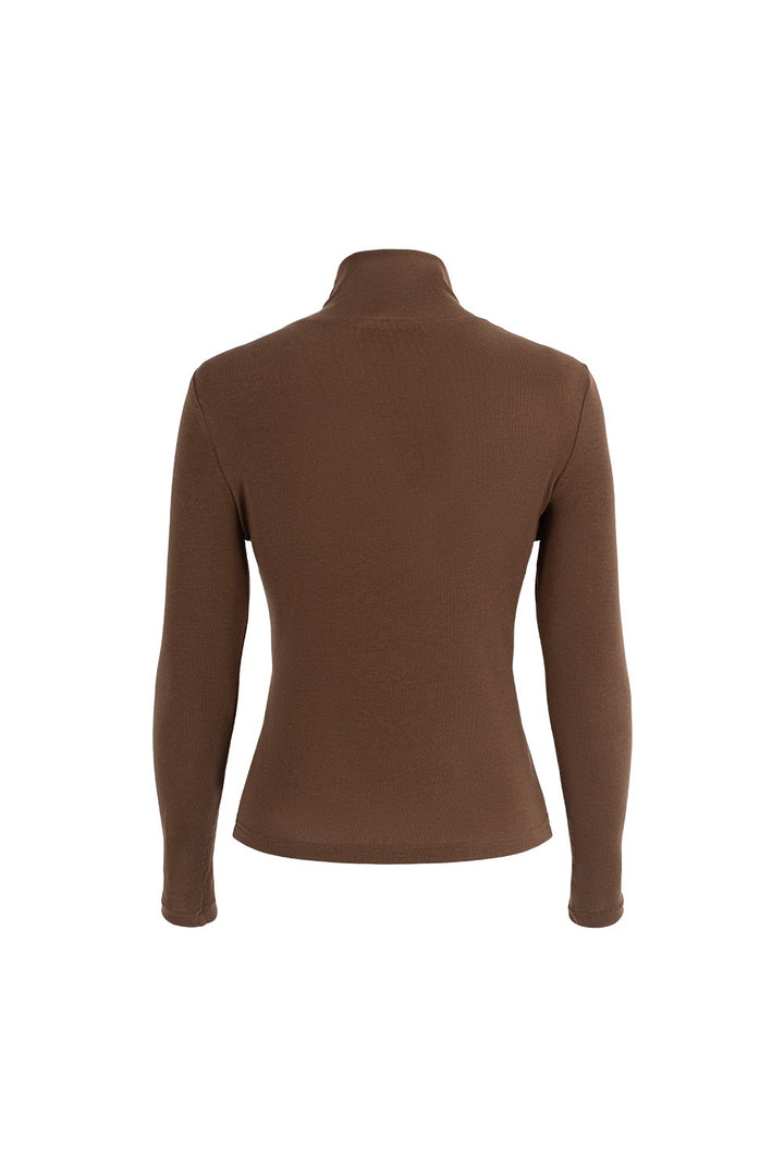 MARYLING Ivory Serene Sculpted Long-Sleeve Knit Sweaters