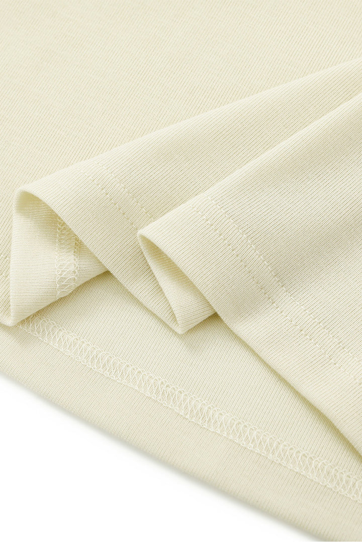MARYLING Ivory Serene Sculpted Long-Sleeve Knit Sweaters