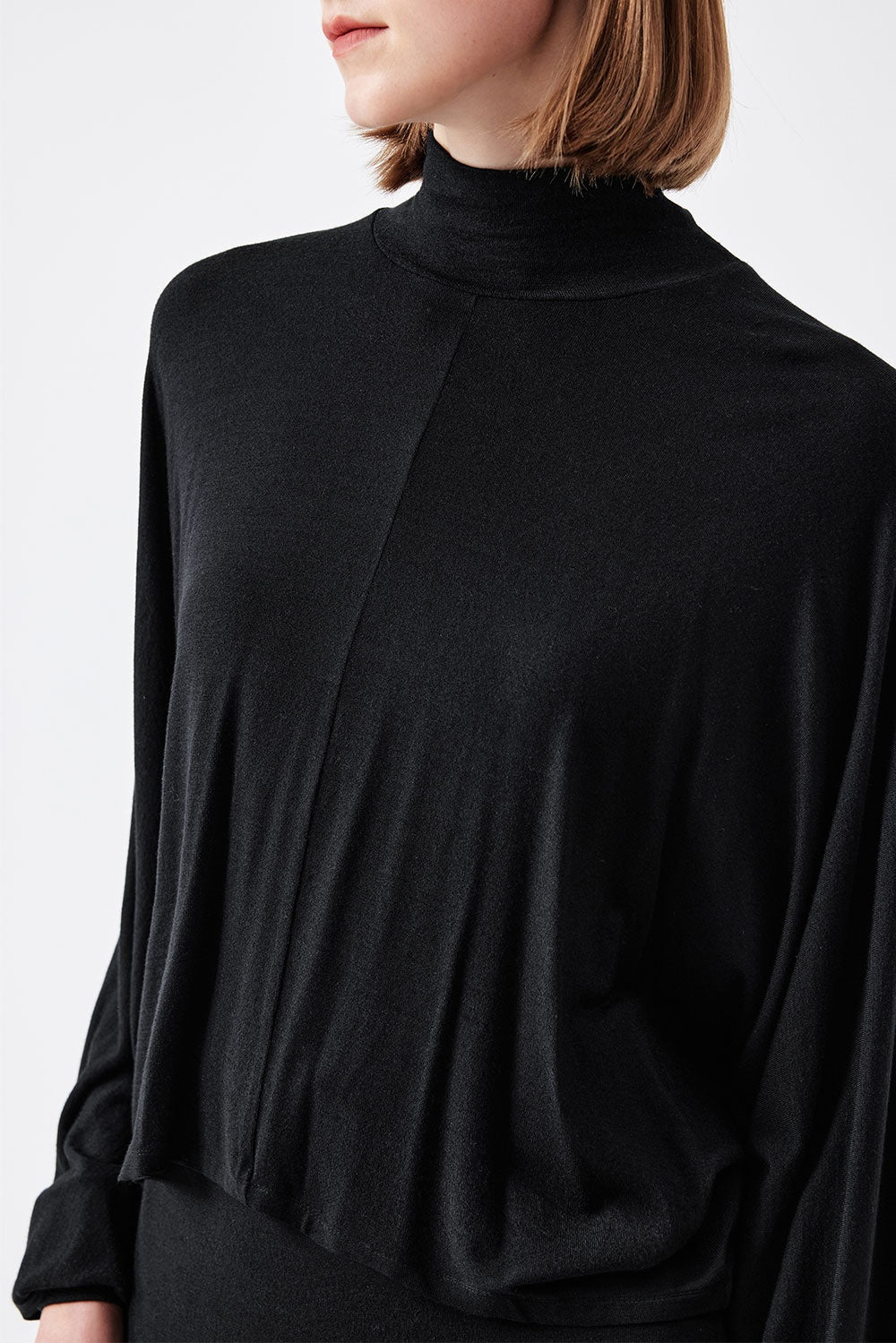 MARYLING Noir Soft-Sculpt Long-Sleeve Knit Sweaters