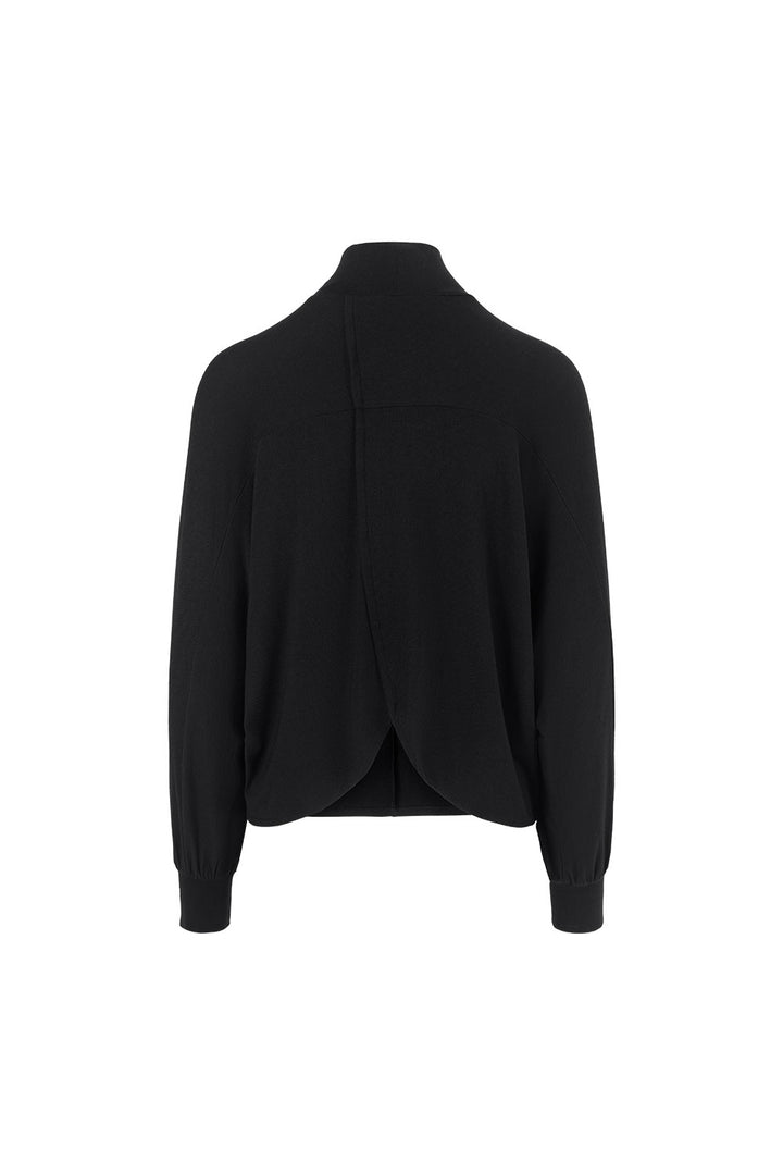 MARYLING Noir Soft-Sculpt Long-Sleeve Knit Sweaters