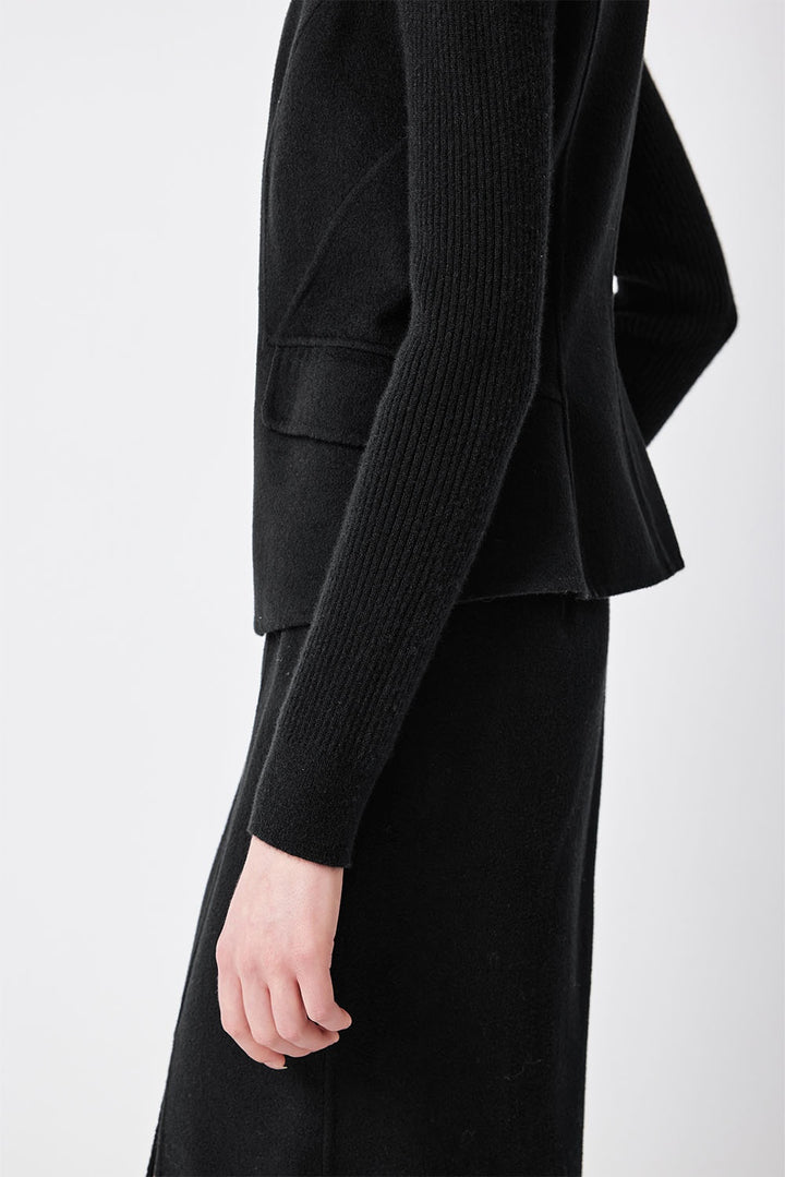 MARYLING Midnight Noir Sculpted Waist Double-Breasted Tailored Vests