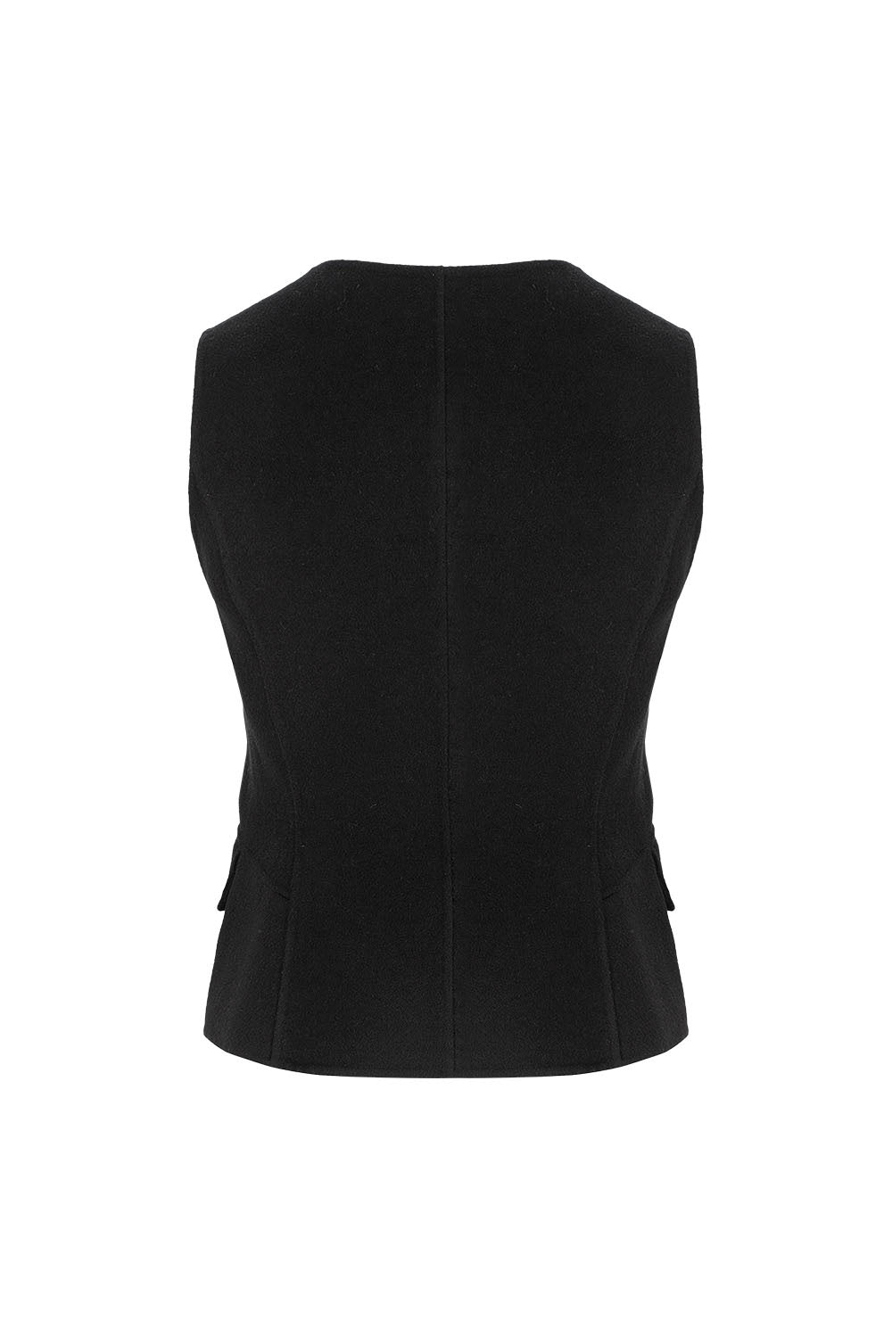 MARYLING Midnight Noir Sculpted Waist Double-Breasted Tailored Vests