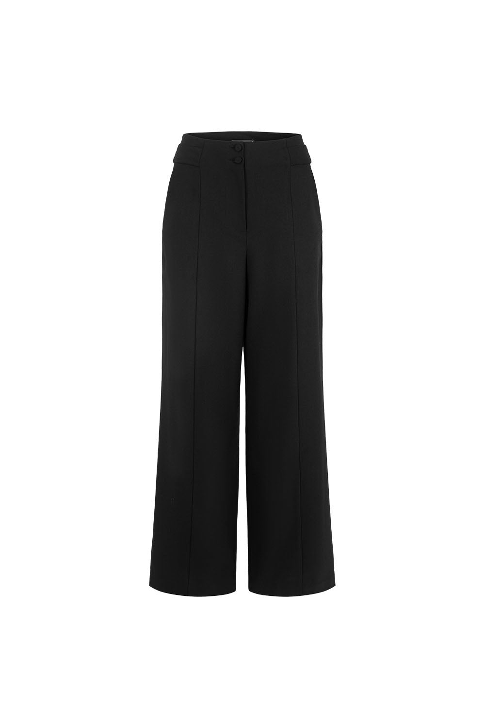 MARYLING Noir Sculpted High-Waisted Tailored Trousers