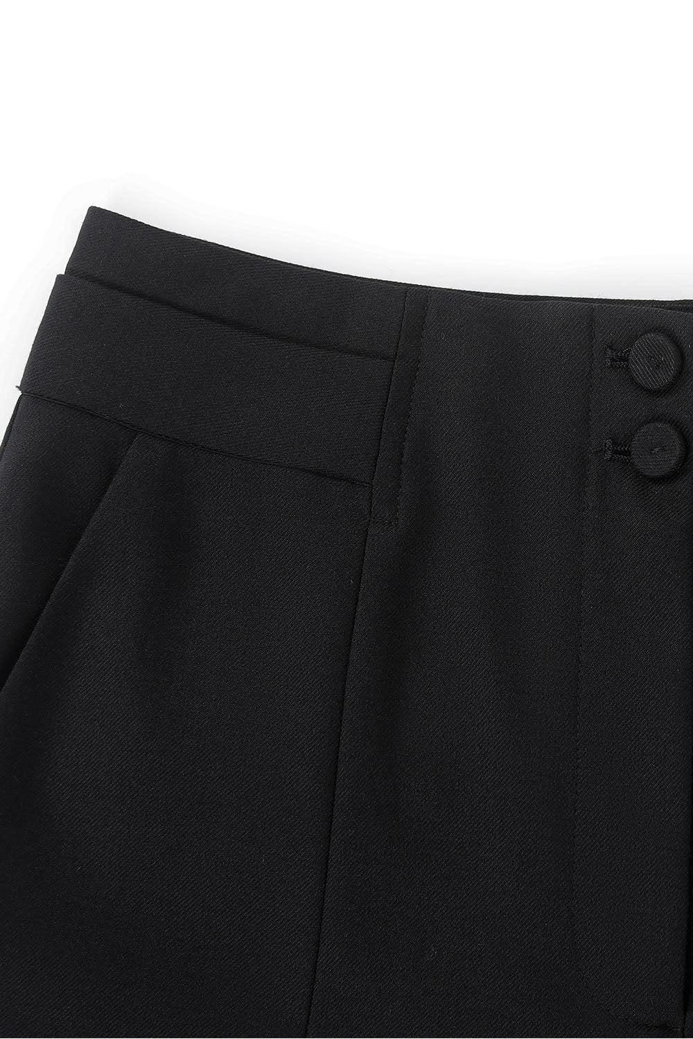 MARYLING Noir Sculpted High-Waisted Tailored Trousers