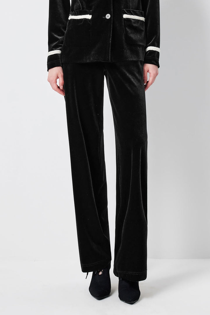 MARYLING Midnight Noir Sleek High-Waisted Sculpted Tailored Trousers