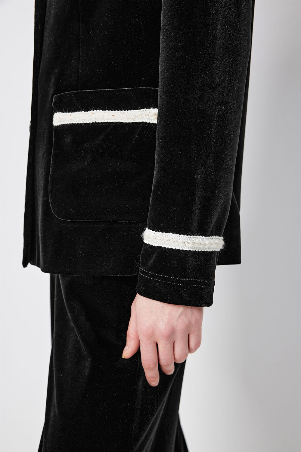 MARYLING Midnight Noir Sleek High-Waisted Sculpted Tailored Trousers