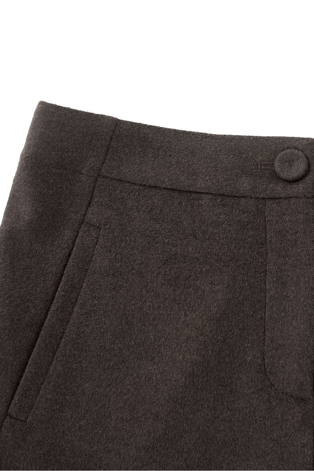 MARYLING Dark Chocolate Noir Sculpted High-Waisted Tailored Trousers