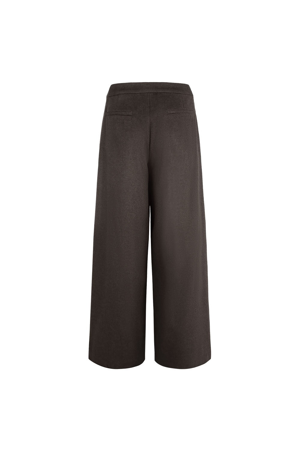 MARYLING Dark Chocolate Noir Sculpted High-Waisted Tailored Trousers