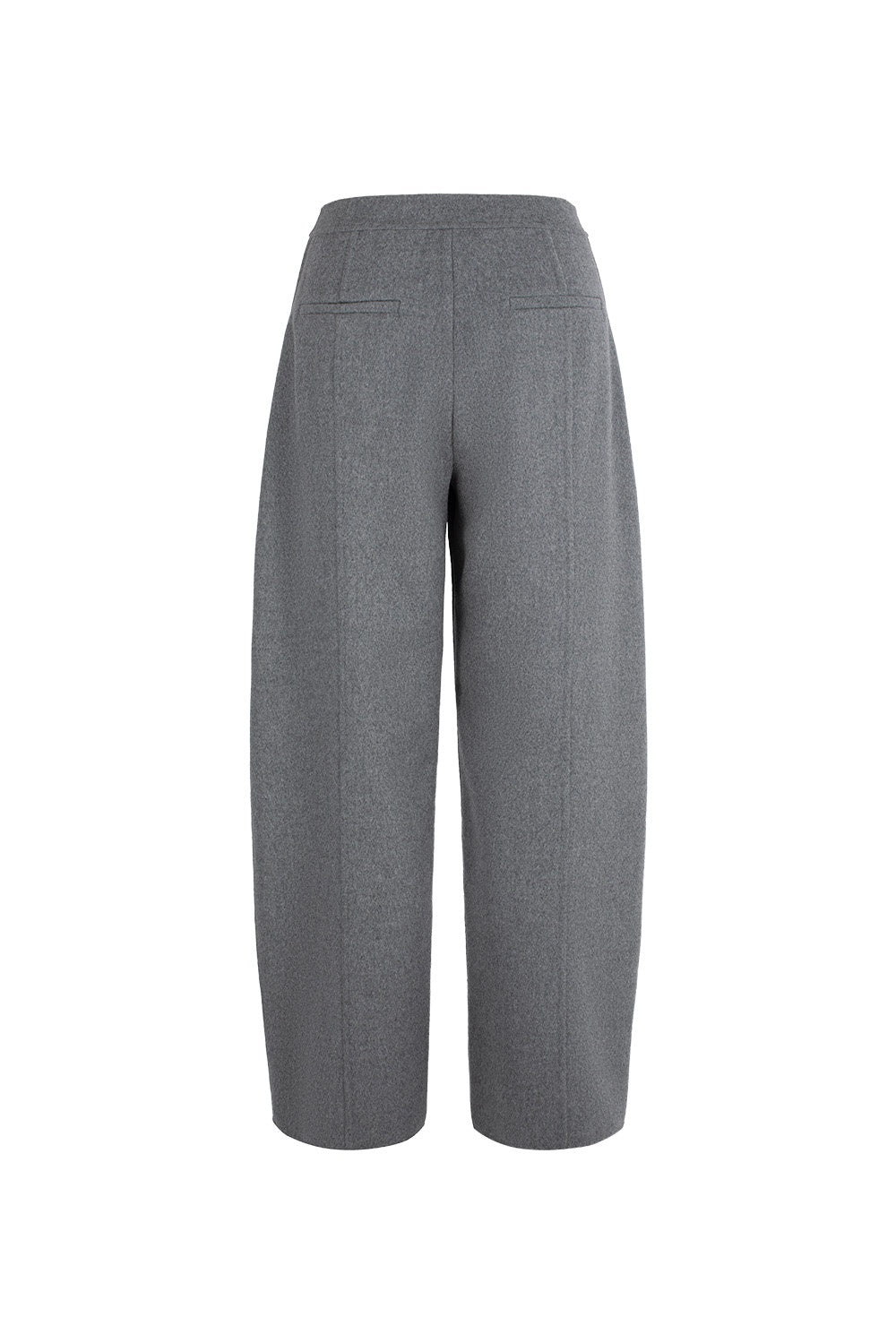 MARYLING Smoke Grey Sculpted High-Waisted Tailored Trousers