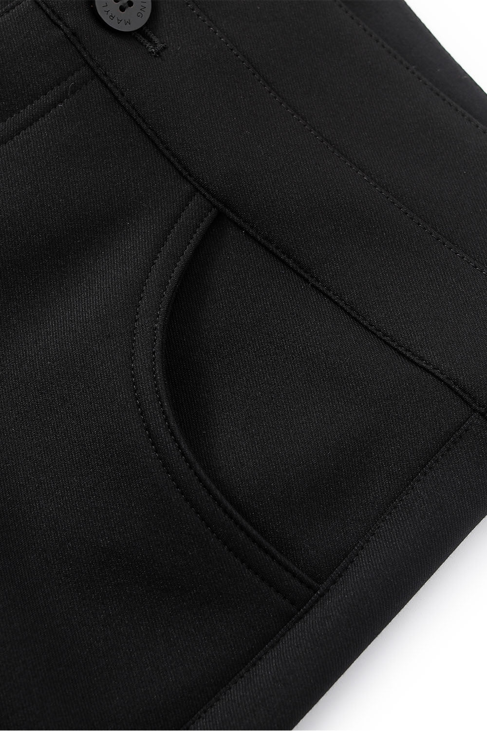 MARYLING Midnight Noir Sleek High-Waisted Sculpted Tailored Trousers