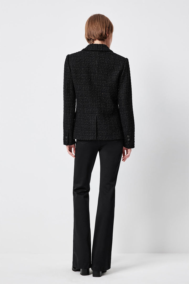 MARYLING Midnight Noir Sleek High-Waisted Sculpted Tailored Trousers