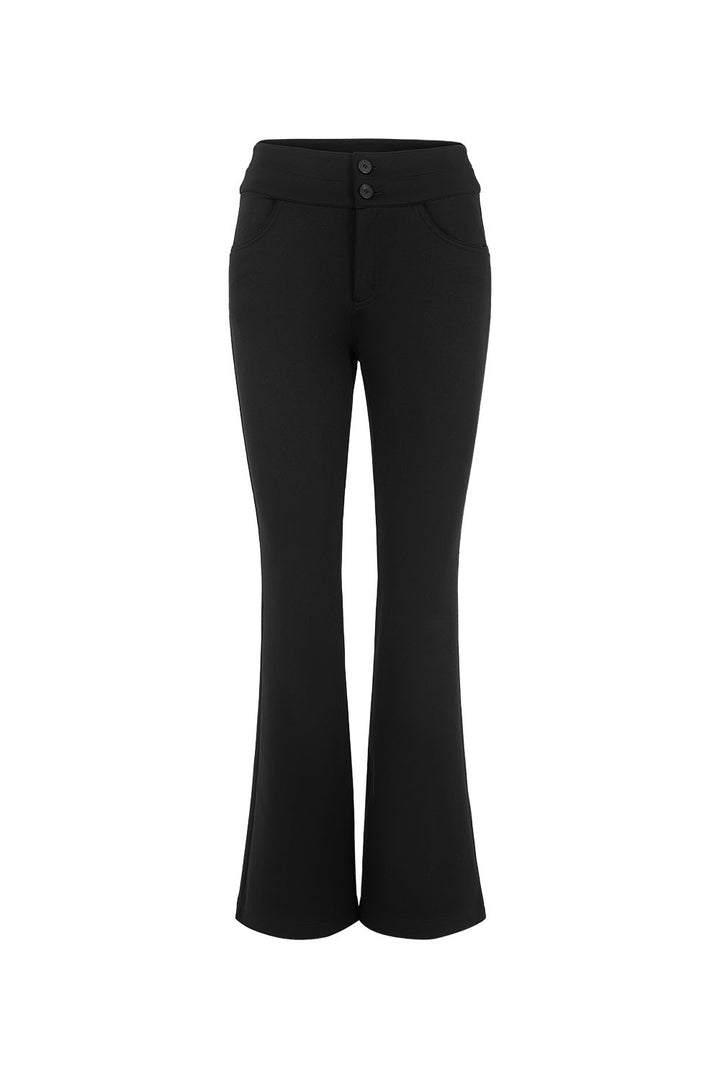 MARYLING Midnight Noir Sleek High-Waisted Sculpted Tailored Trousers