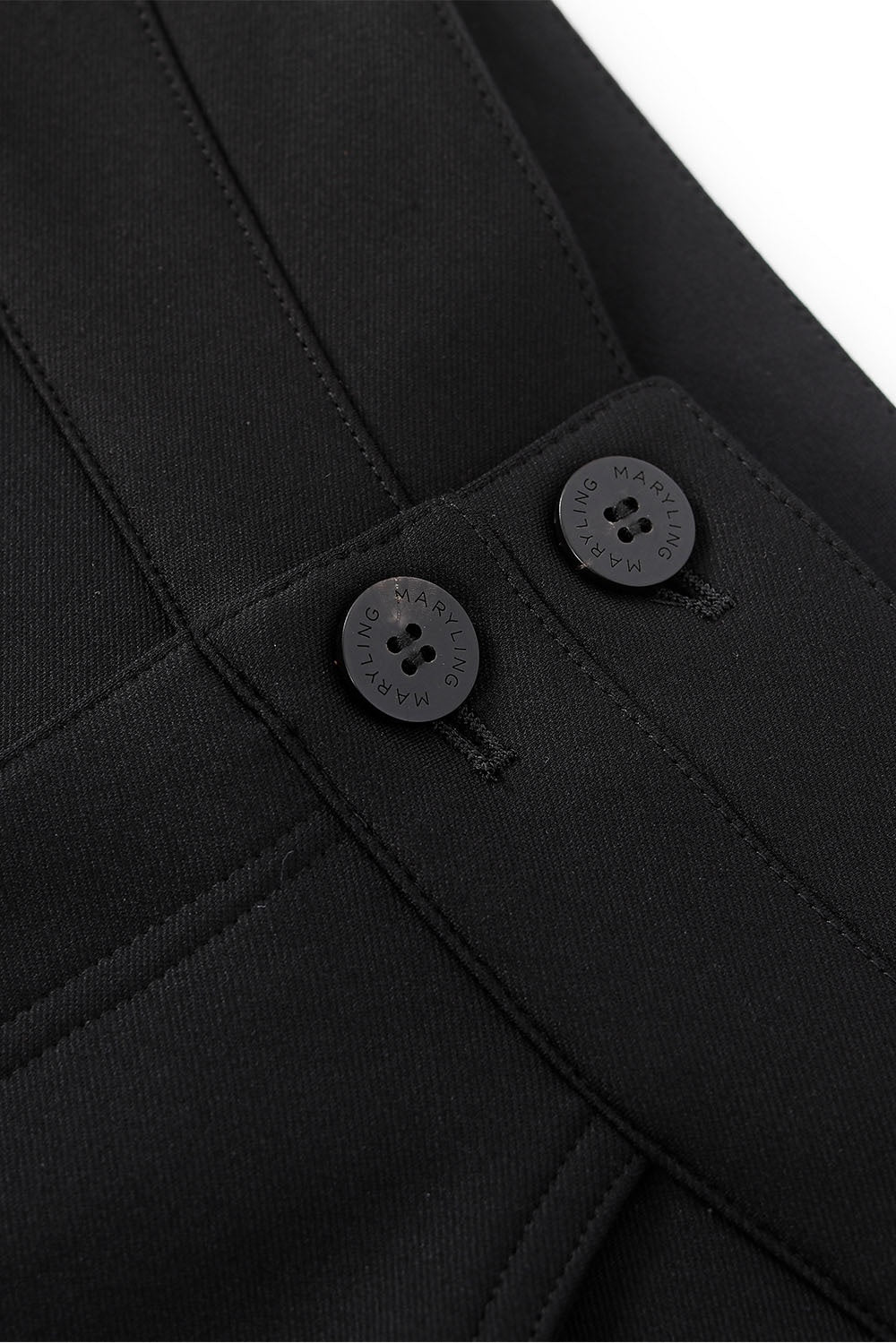 MARYLING Midnight Noir Sleek High-Waisted Sculpted Tailored Trousers