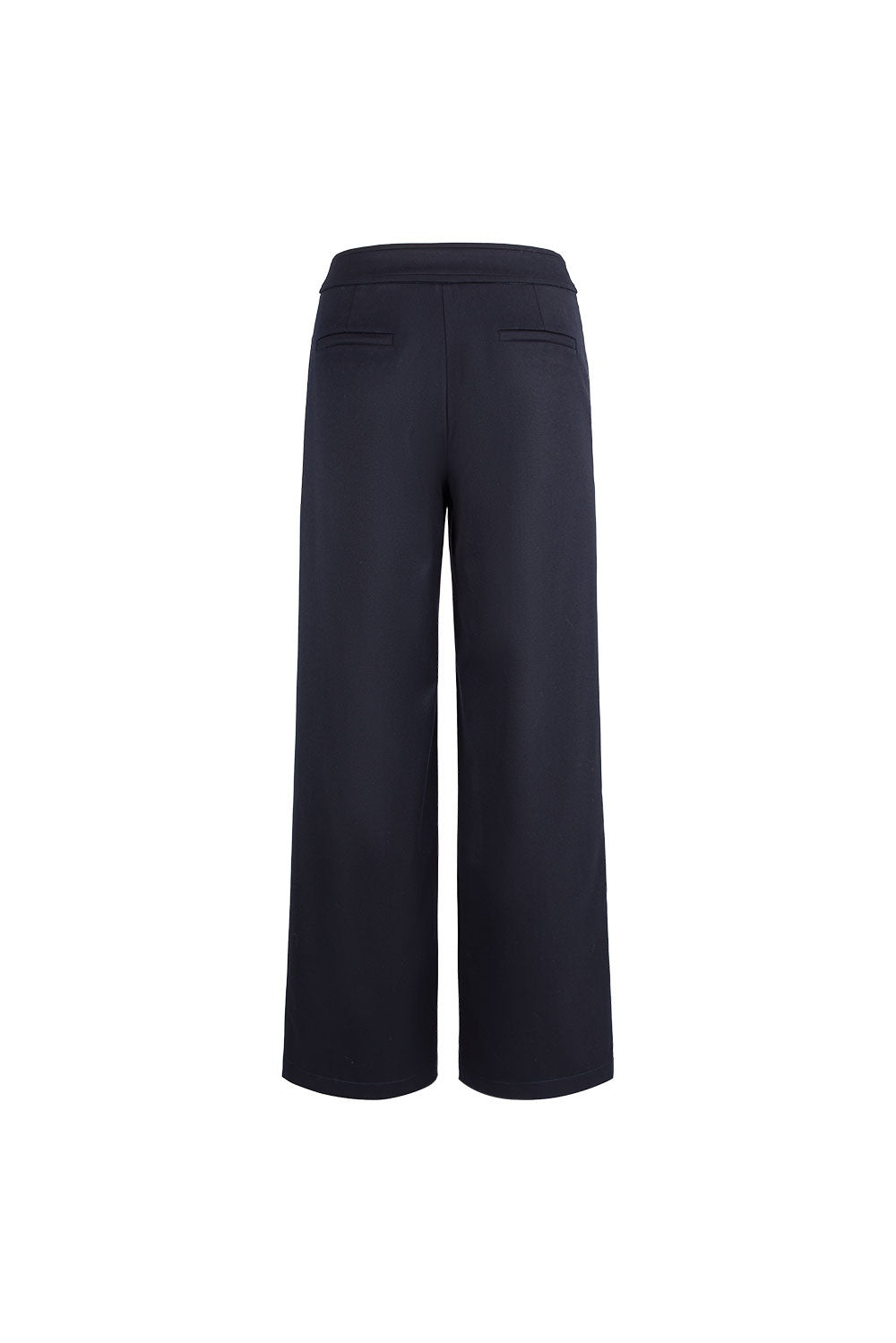 MARYLING Midnight Blue Sculpted High-Waisted Tailored Trousers