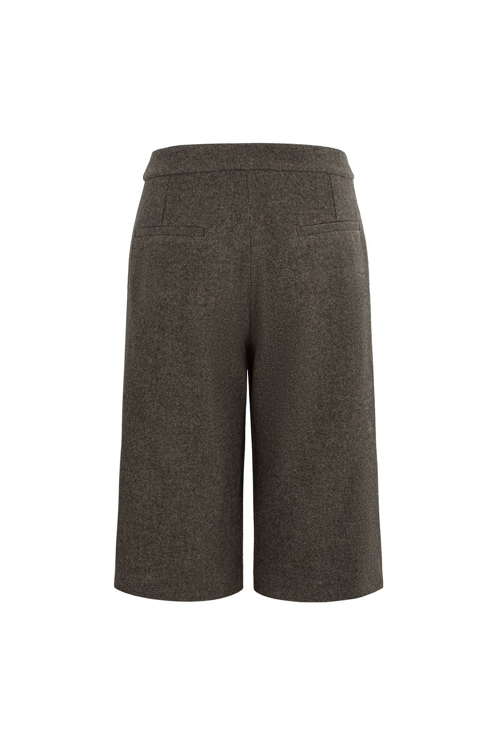 MARYLING Oakwood Green Pleated Wide-Leg Tailored Shorts