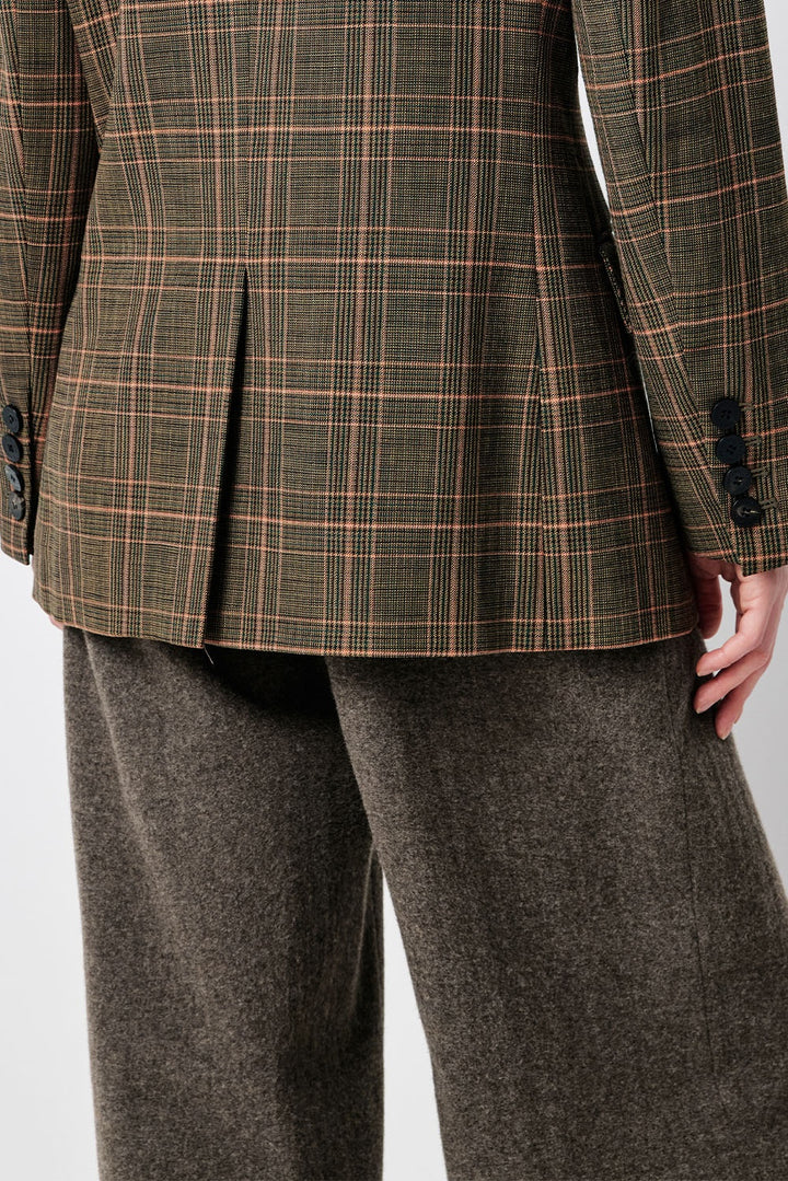 MARYLING Oakwood Green Sculpted High-Waisted Tailored Trousers