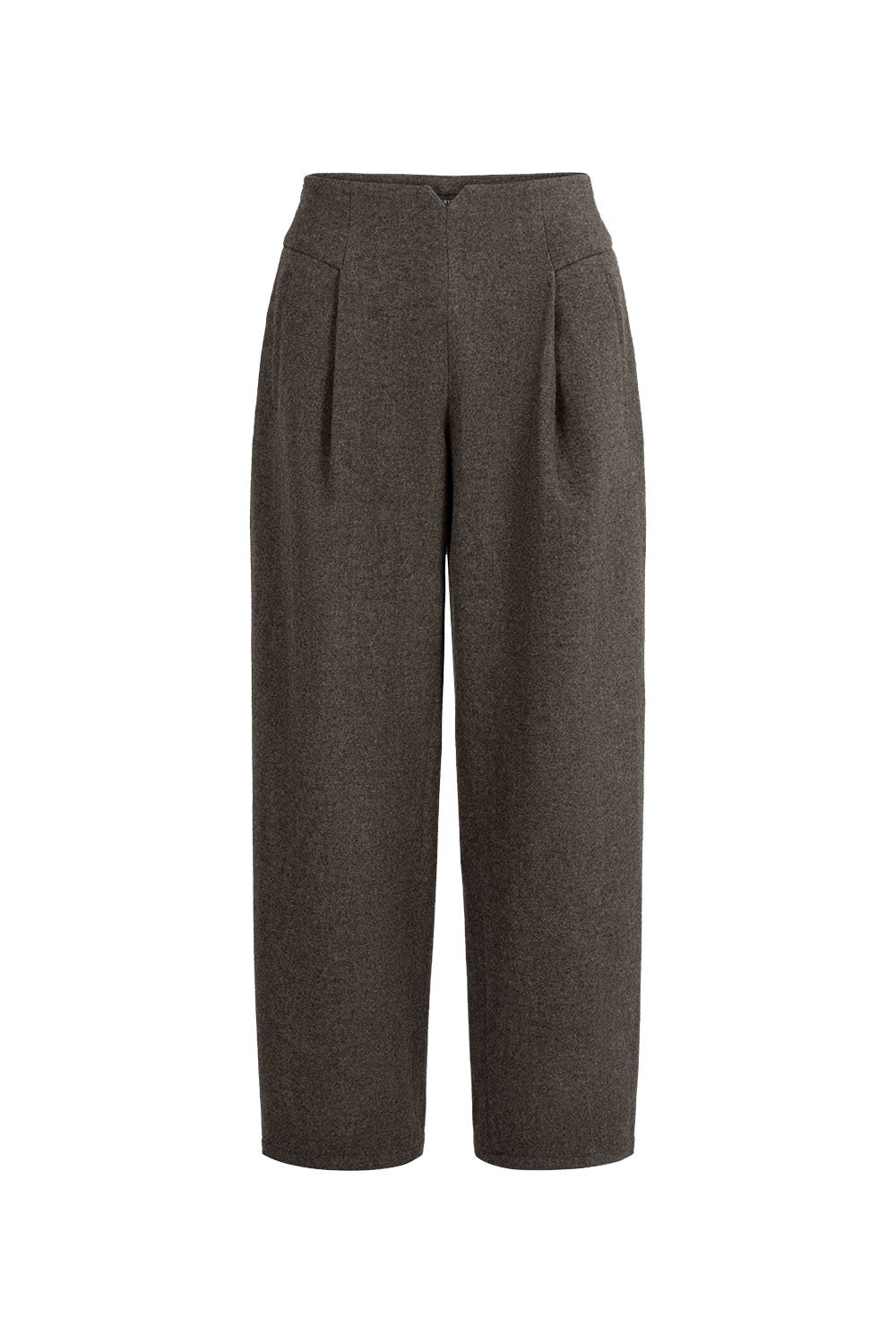 MARYLING Oakwood Green Sculpted High-Waisted Tailored Trousers