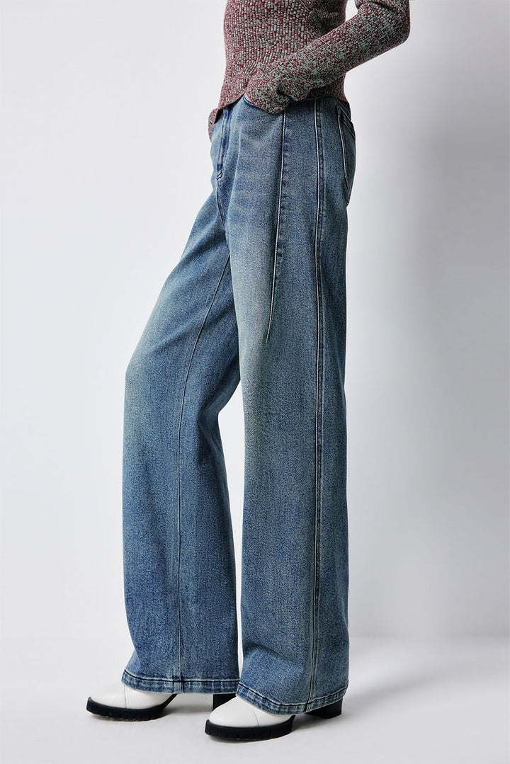 MARYLING Denim Blue Relaxed-Fit Jeans