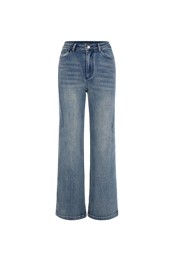 MARYLING Denim Blue Relaxed-Fit Jeans