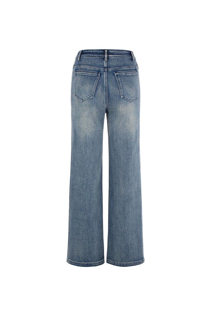 MARYLING Denim Blue Relaxed-Fit Jeans