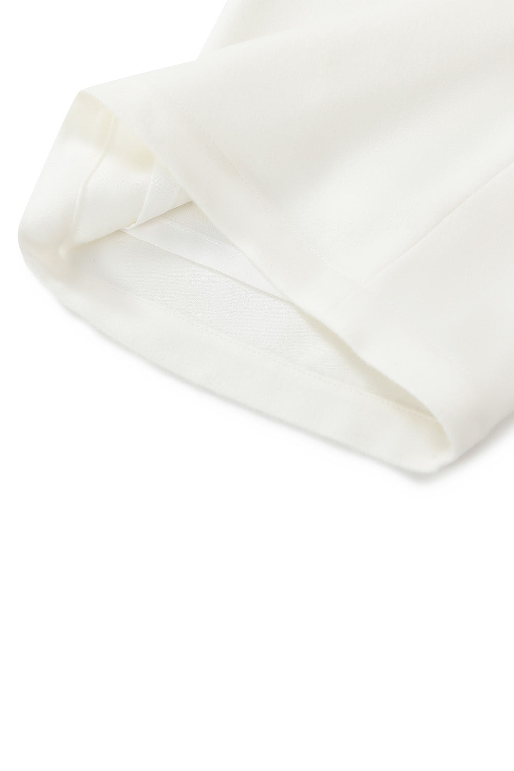 MARYLING Pure White Sculpted High-Waisted Tailored Trousers
