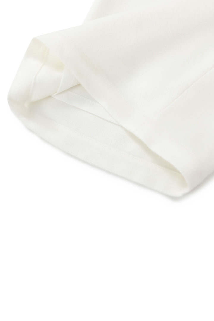 MARYLING Pure White Sculpted High-Waisted Tailored Trousers