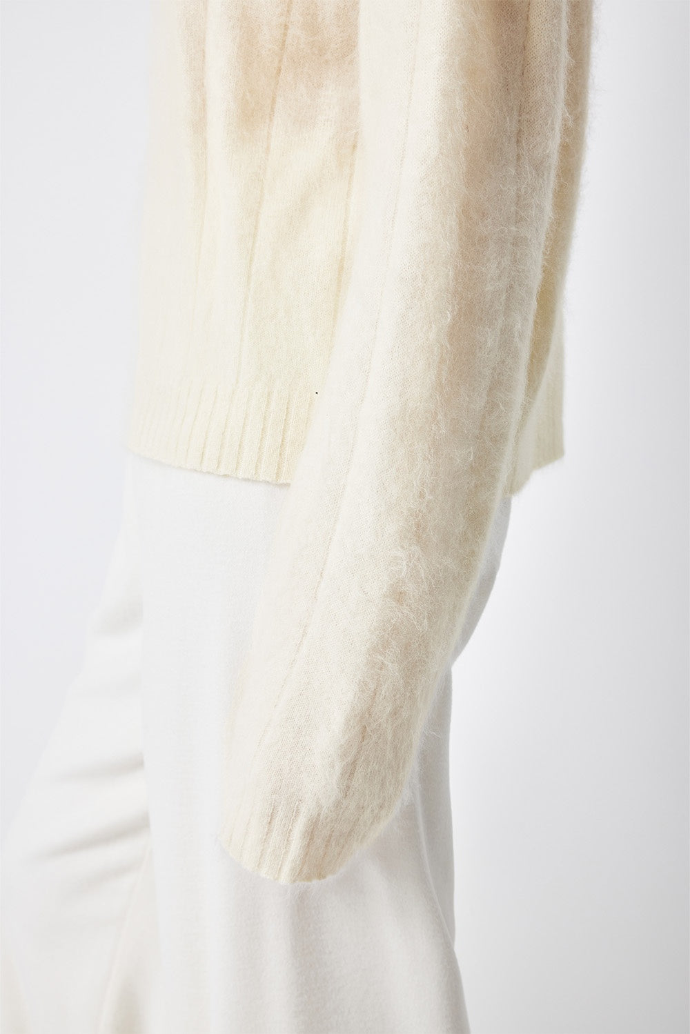 MARYLING Pure White Sculpted High-Waisted Tailored Trousers