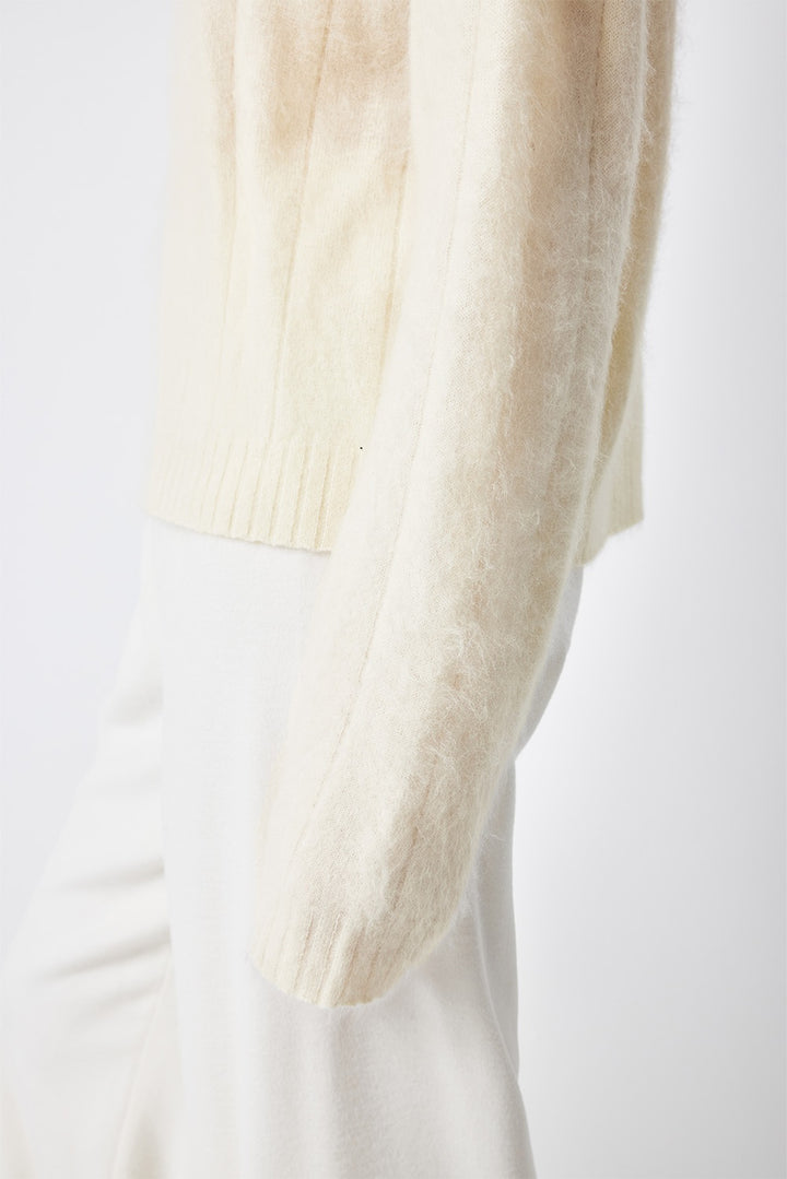 MARYLING Pure White Sculpted High-Waisted Tailored Trousers