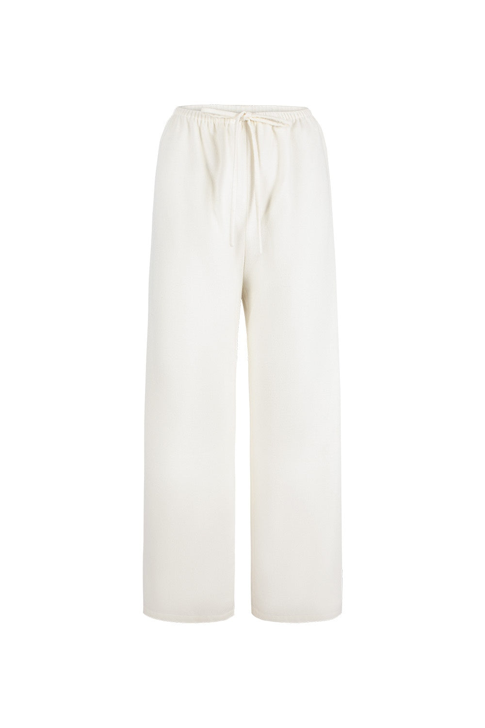 MARYLING Pure White Sculpted High-Waisted Tailored Trousers