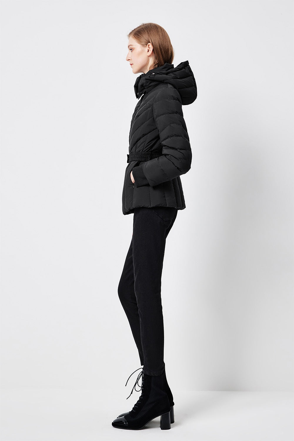 MARYLING Midnight Noir Sculpted Washed Denim Trousers