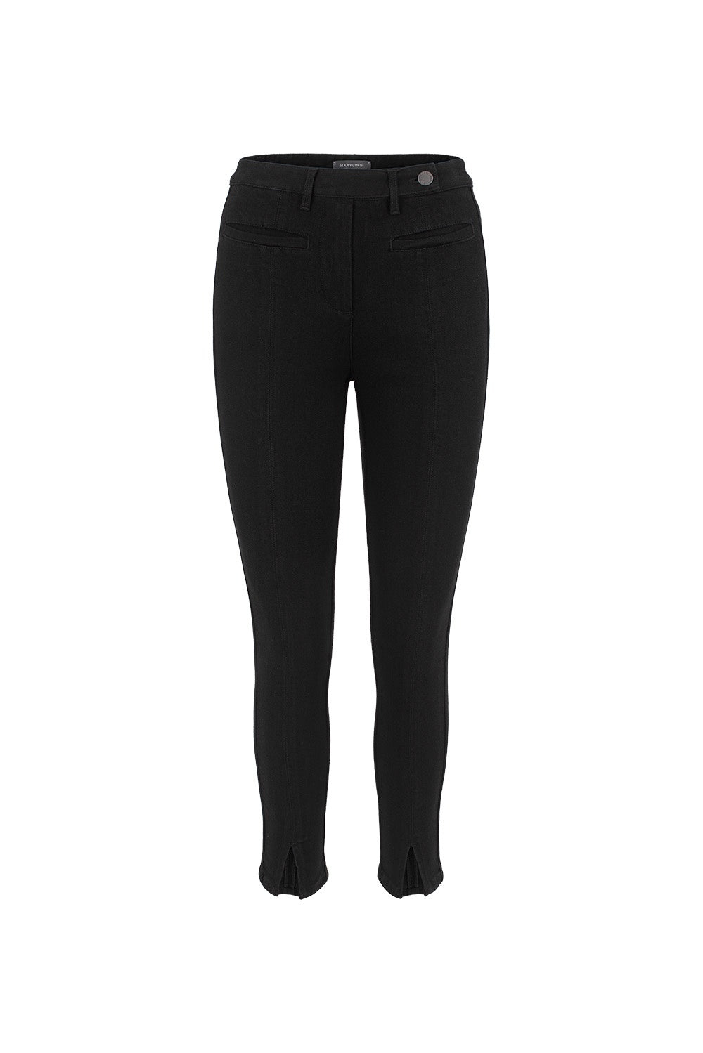 MARYLING Midnight Noir Sculpted Washed Denim Trousers