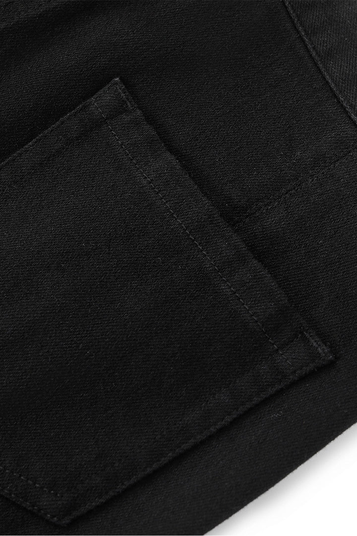 MARYLING Midnight Noir Sculpted Washed Denim Trousers
