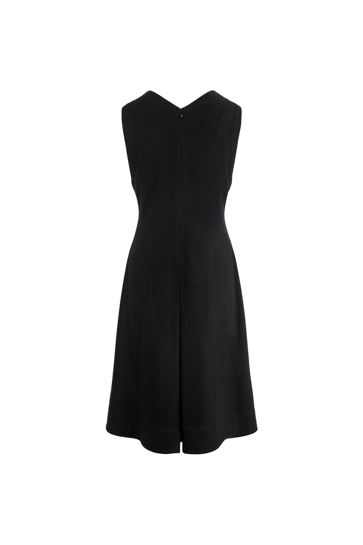 MARYLING Noir Sculpted Waist Elegant Midi Dresses