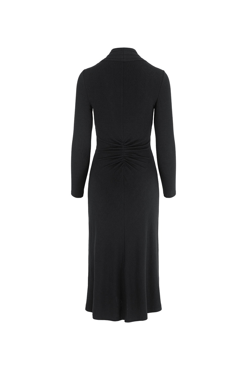 MARYLING Midnight Noir Sculpted Long-Sleeve Column Dresses