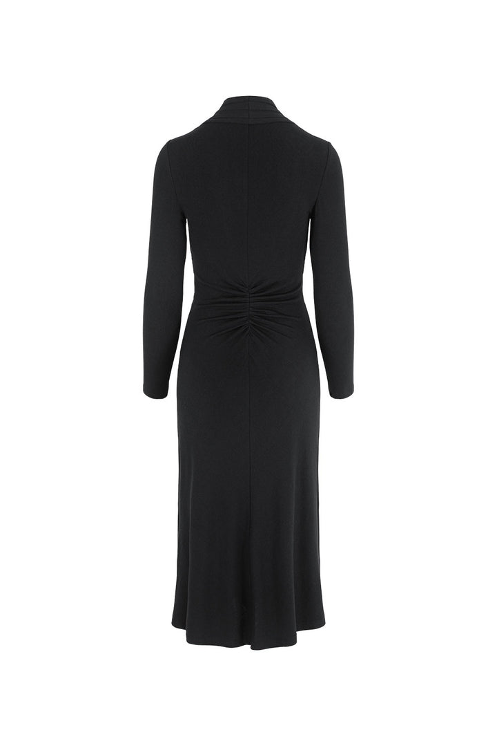 MARYLING Midnight Noir Sculpted Long-Sleeve Column Dresses