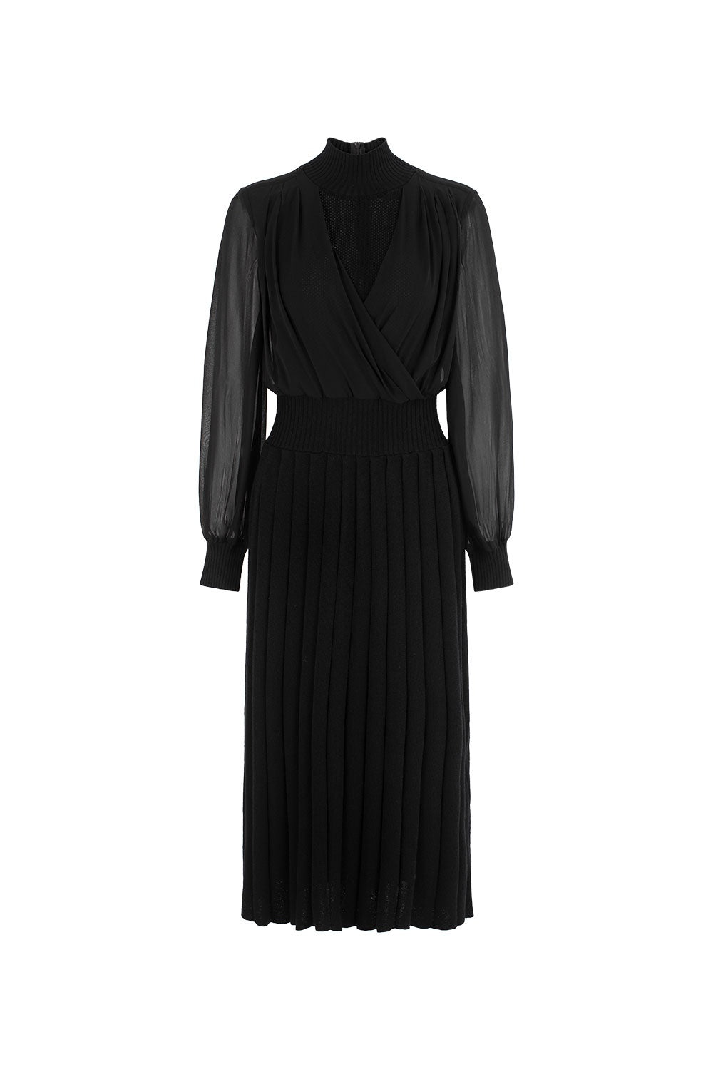 MARYLING Violet Amethyst Sculpted Long-Sleeve Column Dresses