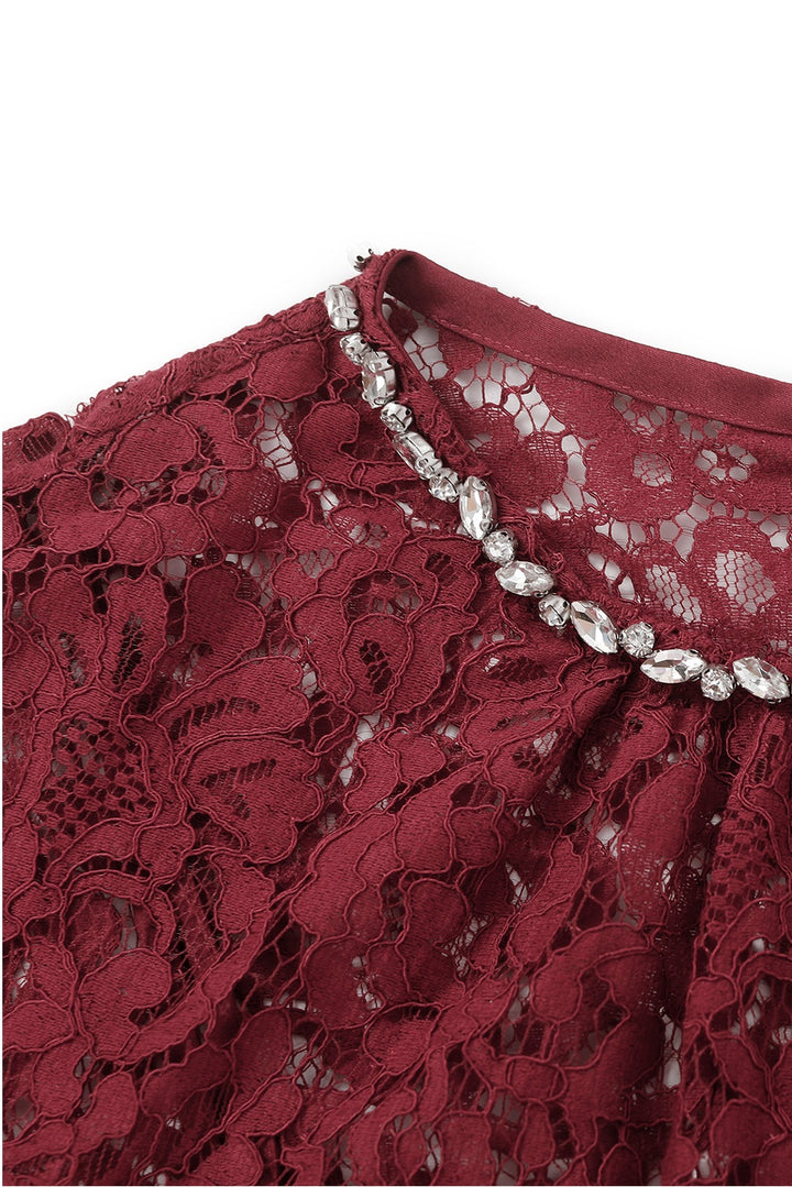 MARYLING Enchanted Evening Lace Long-Sleeve Elegant Gown Dresses