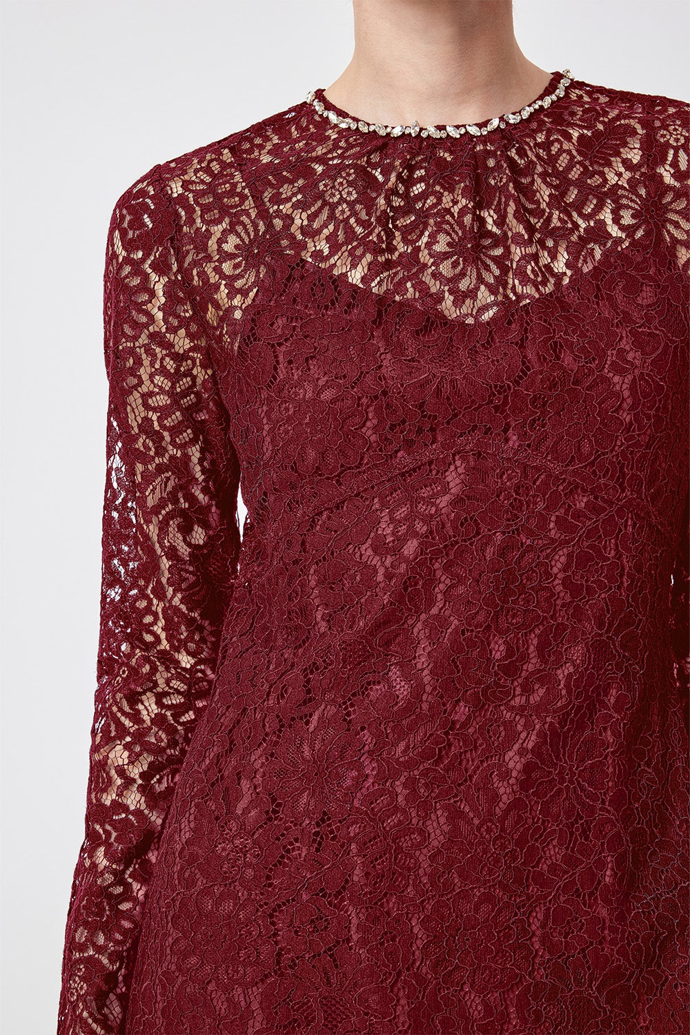 MARYLING Enchanted Evening Lace Long-Sleeve Elegant Gown Dresses