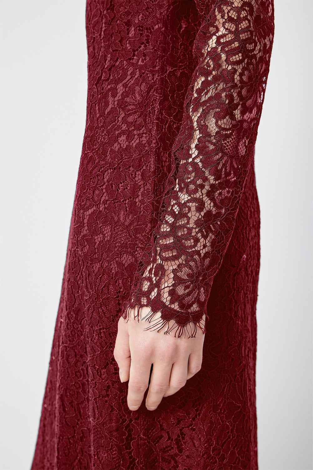 MARYLING Enchanted Evening Lace Long-Sleeve Elegant Gown Dresses