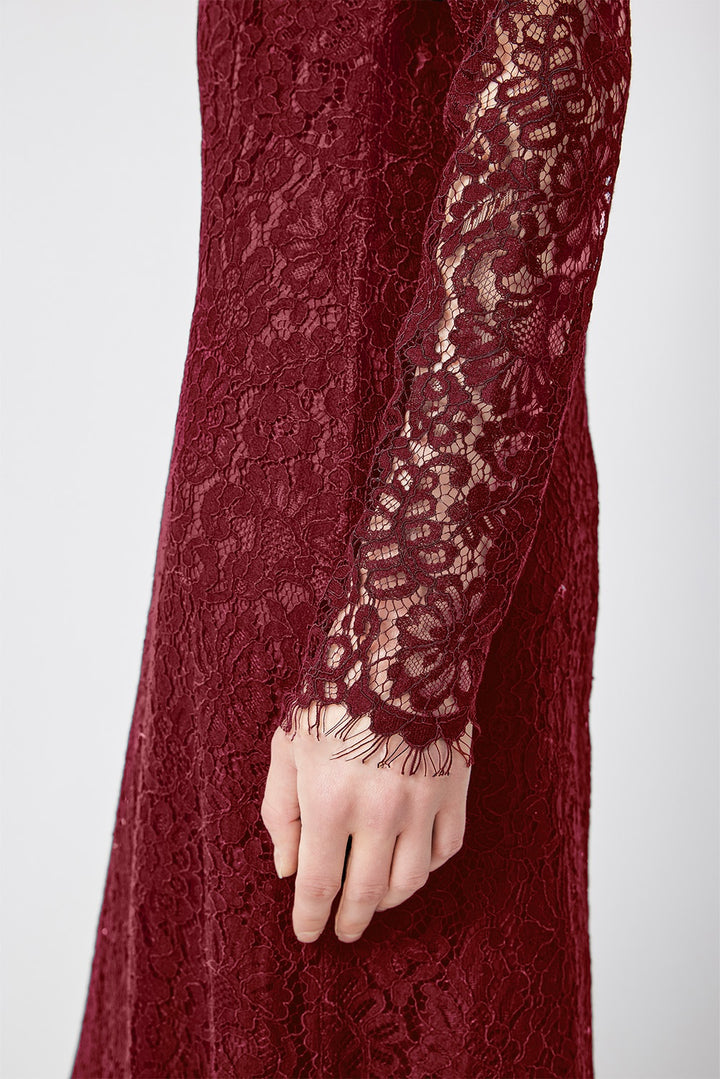 MARYLING Enchanted Evening Lace Long-Sleeve Elegant Gown Dresses
