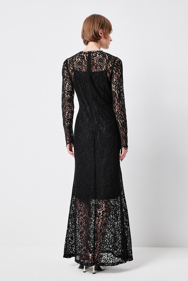 MARYLING Enchanted Evening Lace Long-Sleeve Elegant Gown Dresses