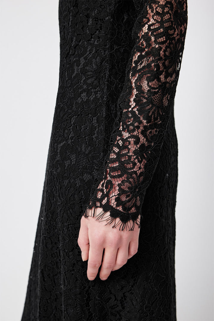 MARYLING Enchanted Evening Lace Long-Sleeve Elegant Gown Dresses