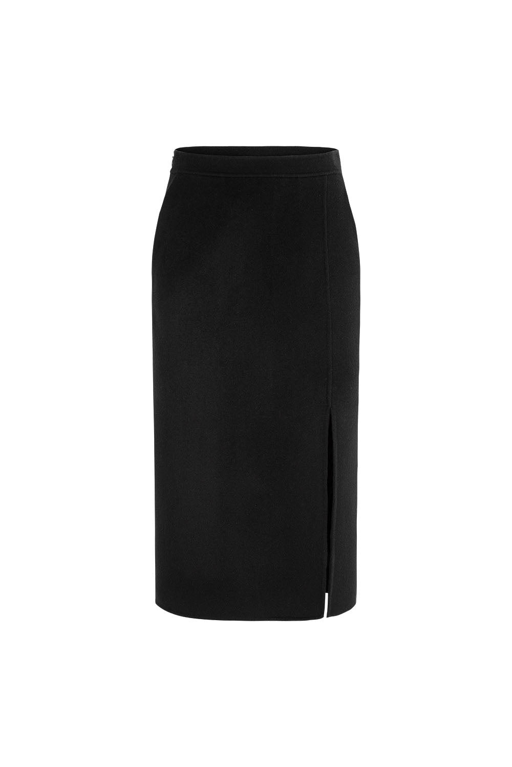 MARYLING Midnight Noir Sculpted High-Waisted Tailored Pencil Midi Skirts