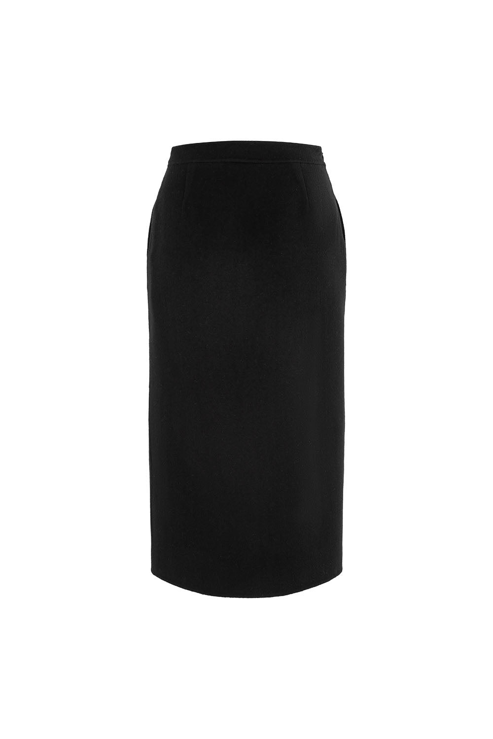 MARYLING Midnight Noir Sculpted High-Waisted Tailored Pencil Midi Skirts