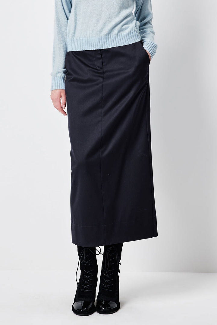 MARYLING Midnight Blue Tailored A-Line Skirts