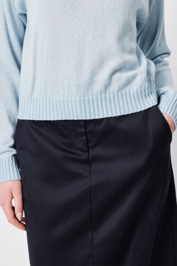 MARYLING Midnight Blue Tailored A-Line Skirts