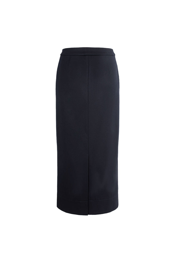 MARYLING Midnight Blue Tailored A-Line Skirts