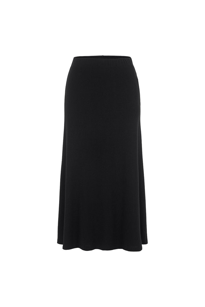 MARYLING Midnight Noir Sculpted A-Line Midi Skirts